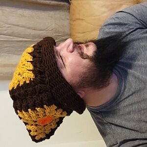 Mushroom style Granny Square hat Renaissance Ren faire Cottage core men women